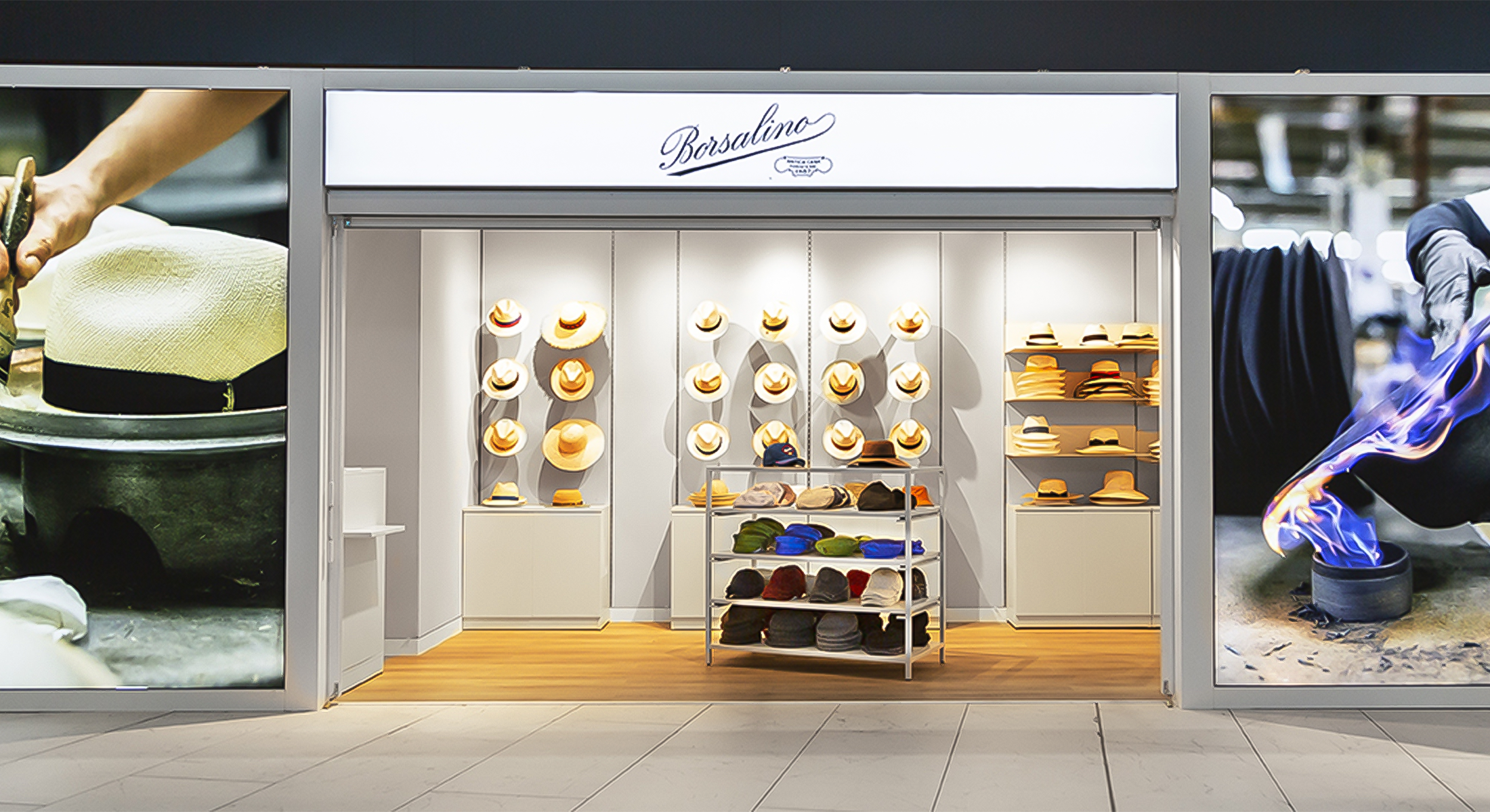 BORSALINO INAUGURA LA SUA SECONDA TRAVEL BOUTIQUE  ALL’AEROPORTO DI ROMA-FIUMICINO